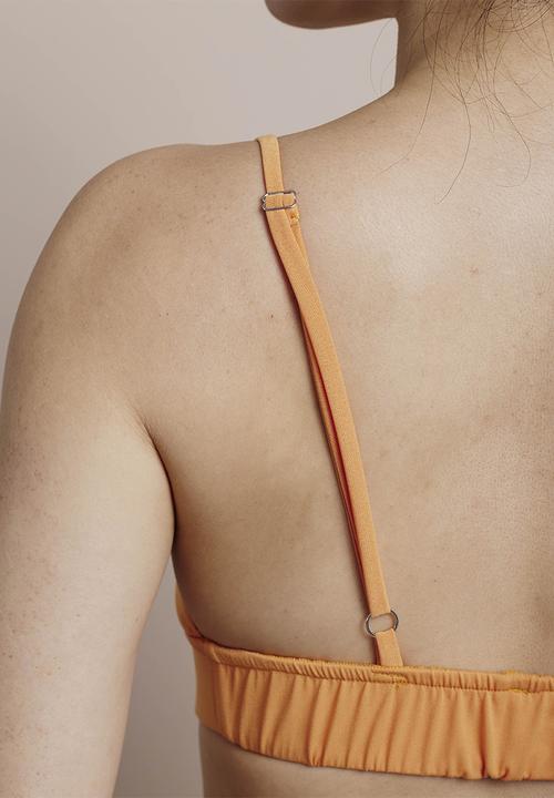Me&B - Double fabric bralette with elastic - orange