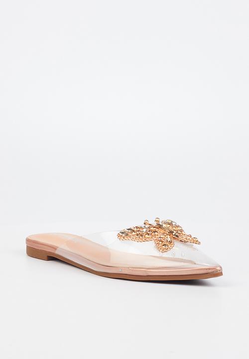 Miss Black - Mariposa1 mule - rose gold