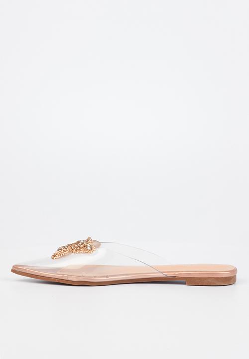 Miss Black - Mariposa1 mule - rose gold