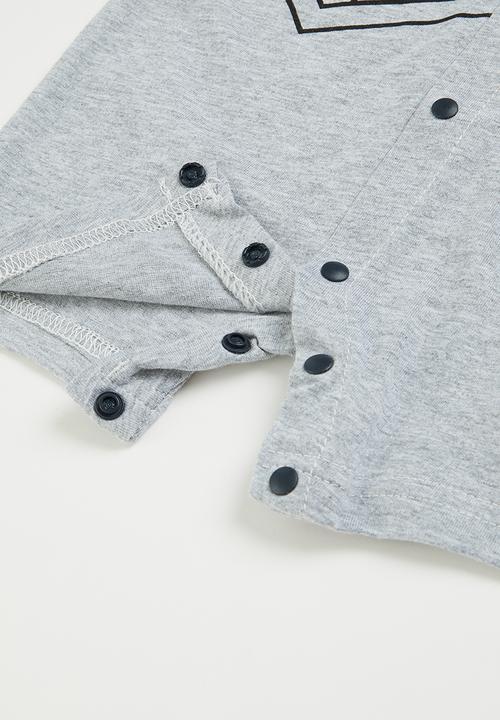 Pop Candy - Boys romper - navy & grey