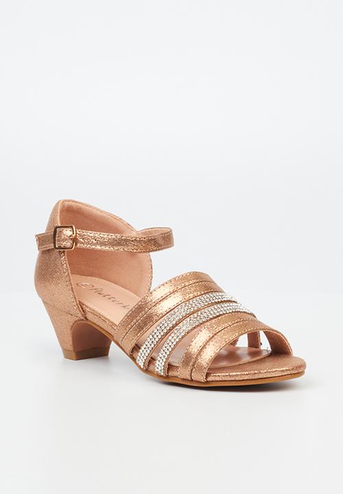 Flutterby - Sammy girls heel - rose gold