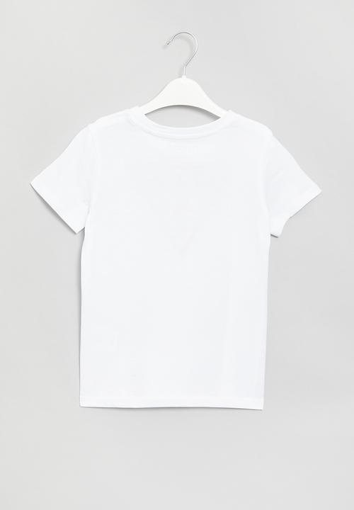 GUESS - Short sleeve tri logo tee - white