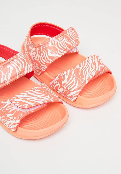 Pop Candy - Printed velcro strap sandal - orange