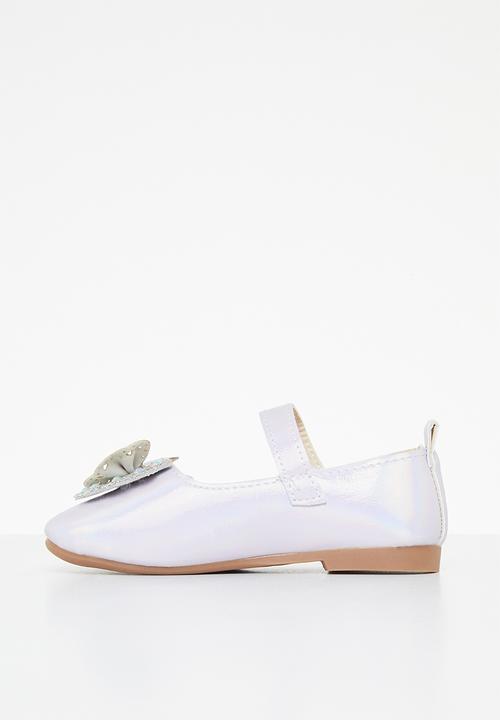 Pop Candy - Bow pump with strap - silver