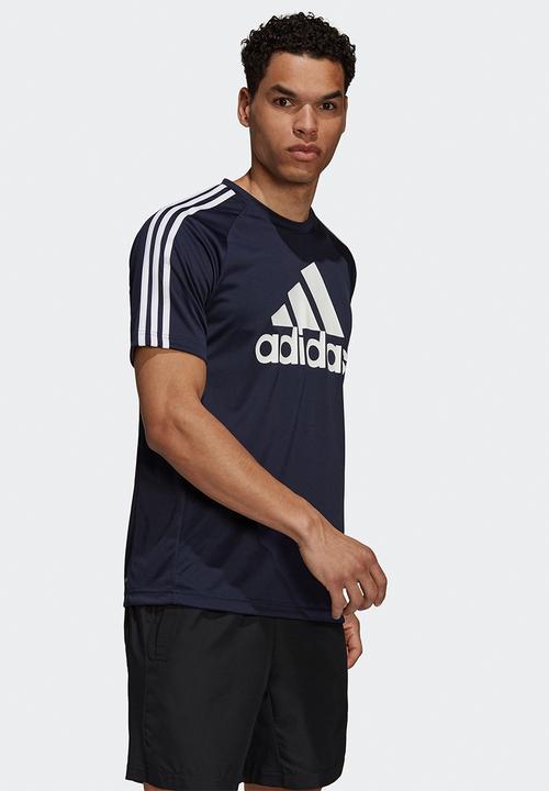 adidas Performance - AEROREADY Sereno logo tee - legend ink blue