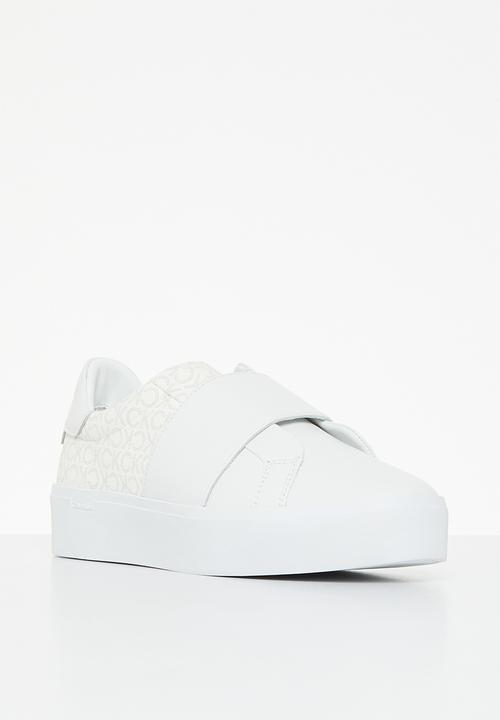 Calvin Klein - Flatform slip on-mn mix - white mono mix