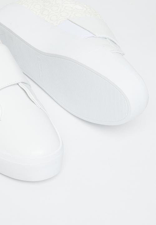Calvin Klein - Flatform slip on-mn mix - white mono mix
