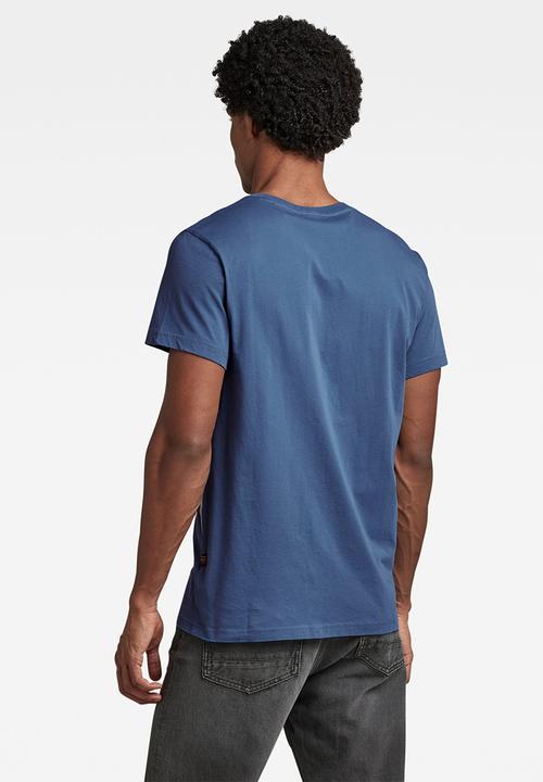 G-STAR - RAW strike thru t-shirt - retro blue