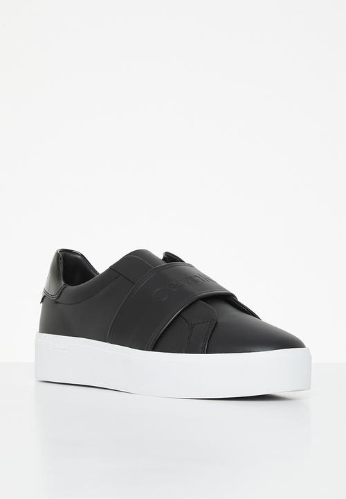 Calvin Klein - Flatform slip on-hf logo - ck black