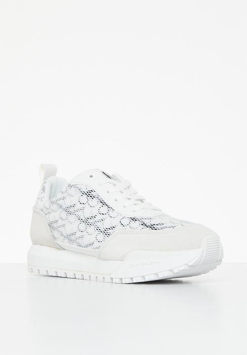 Calvin Klein - New retro runner laceup aop - bright white