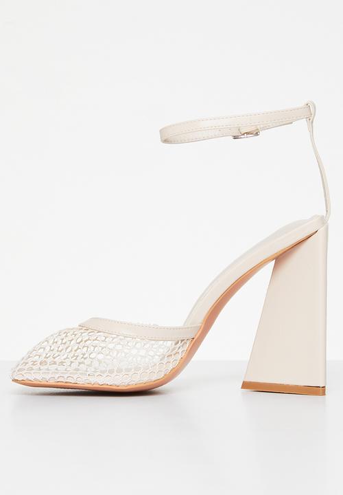 Superbalist - Cory ankle strap block heel - stone