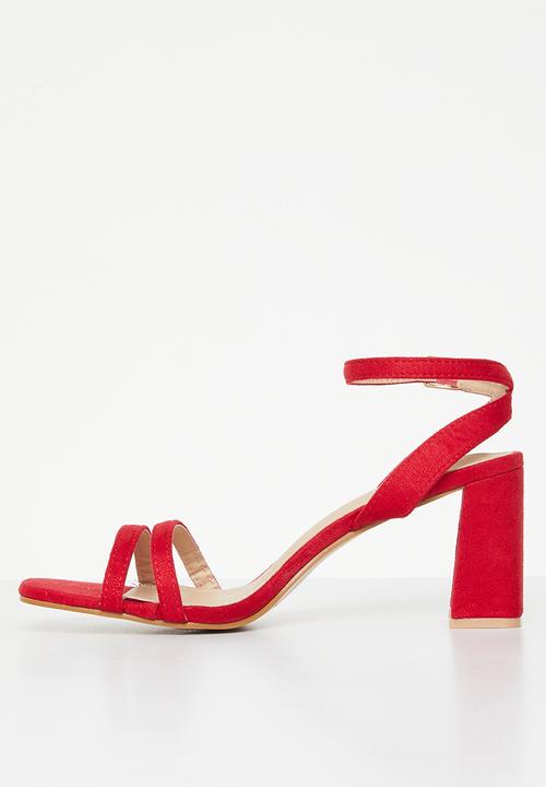 Superbalist - Lydia ankle strap heel - red