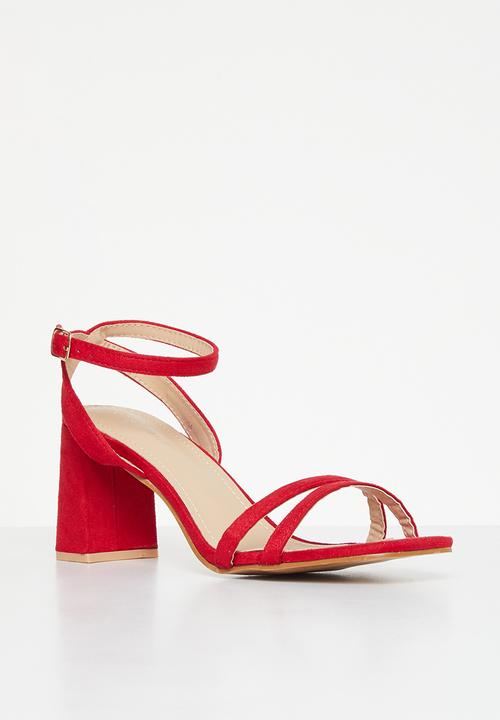 Superbalist - Lydia ankle strap heel - red