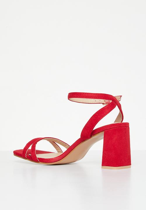 Superbalist - Lydia ankle strap heel - red