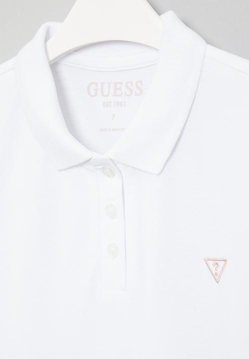 GUESS - Short sleeve golfer - white