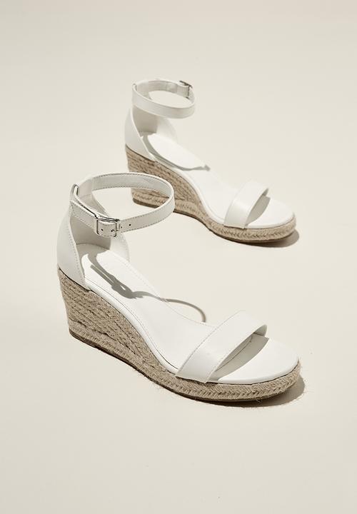 Cotton On - Addison open toe espadrille - bright white