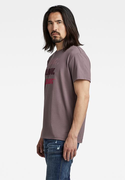 G-STAR - Triple raw r tee - dk taupe fungi