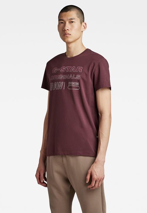 G-STAR - Originals stamp r tee - vineyard wine