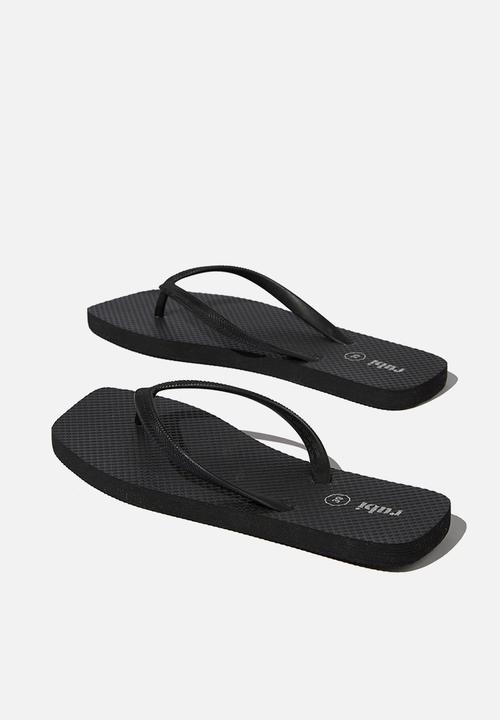 Cotton On - The rubi square toe flip flop - black