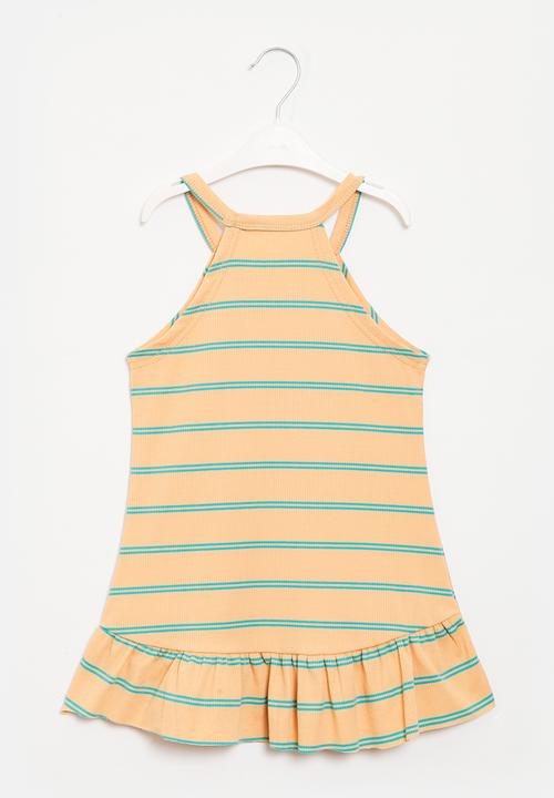 Pop Candy - Girls stripe dress - light pink