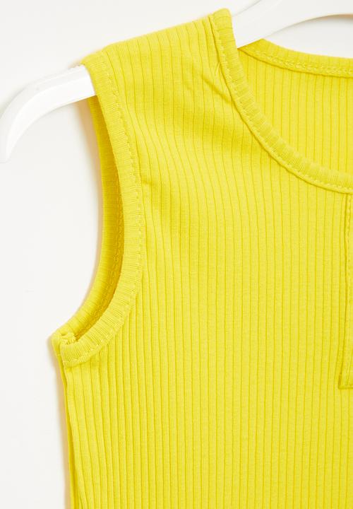Pop Candy - Girls rib tank top - yellow