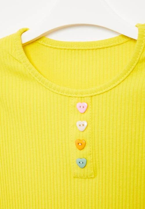 Pop Candy - Girls rib tank top - yellow