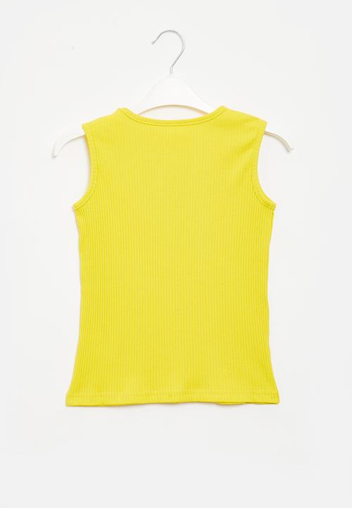 Pop Candy - Girls rib tank top - yellow