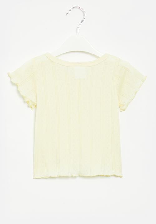 Pop Candy - Girls top with buttons - cream