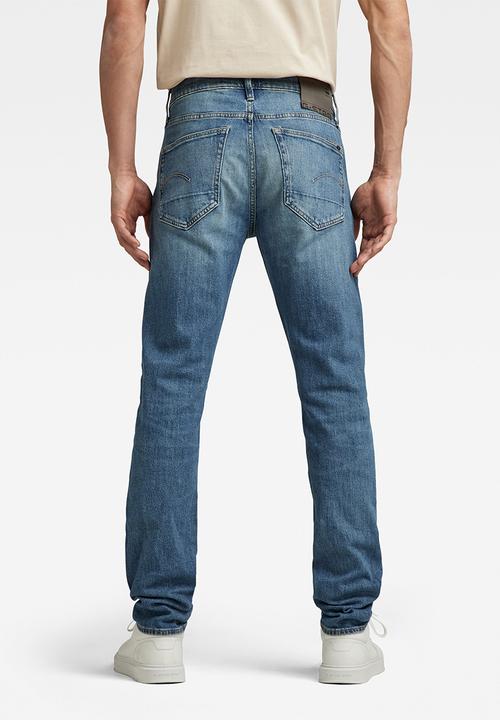 G-STAR - 3301 slim - antique faded blue opal restored