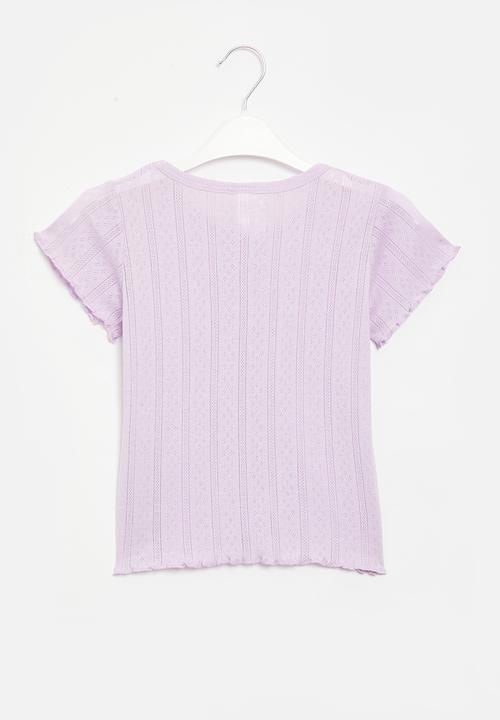 Pop Candy - Girls top with buttons - purple