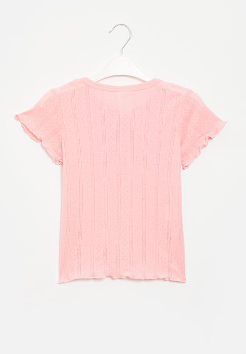 Pop Candy - Girls top with buttons - pink