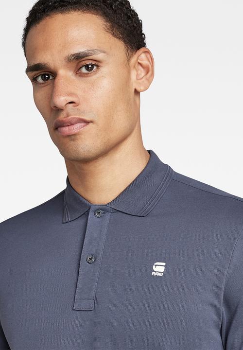 G-STAR - Dunda slim polo short sleeve - fantem blue