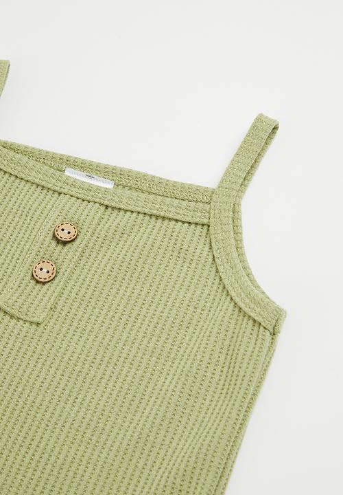 Pop Candy - Baby girls cami & shorts set - sage