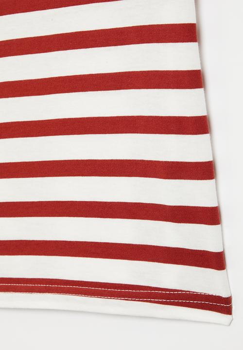 Pop Candy - Strip tee - red