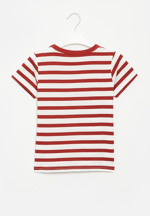 Pop Candy - Strip tee - red