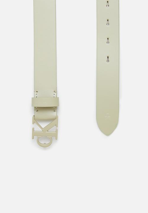 Calvin Klein - Round mono plaque belt - wheat fields