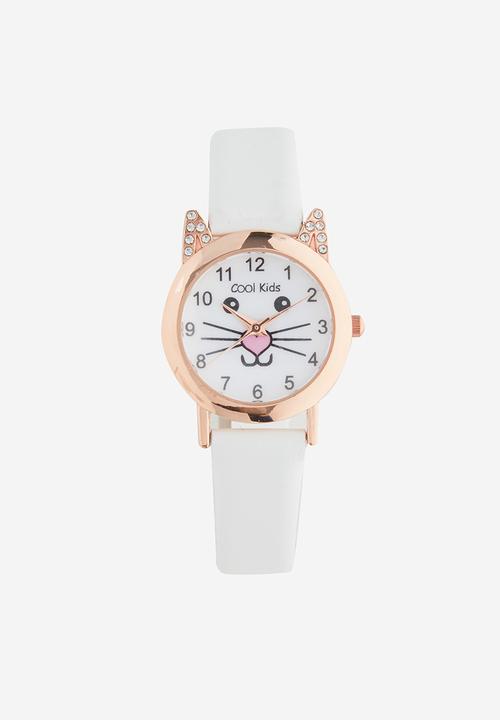 Cool Kids - Girls watch set - white & rose gold