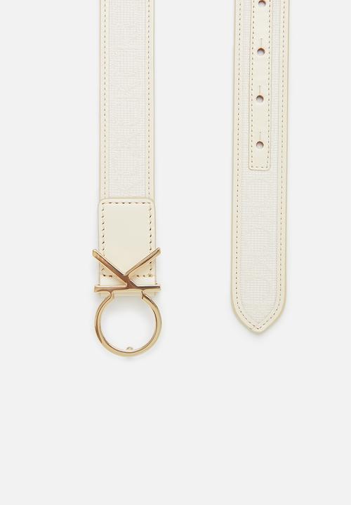 Calvin Klein - Re-lock jacquard belt - sand