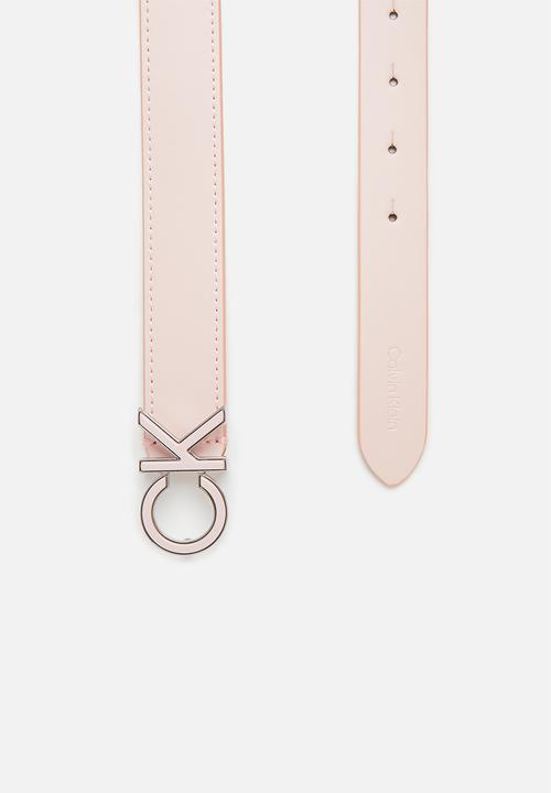 Calvin Klein - Re-lock inlay logo belt - spring rose
