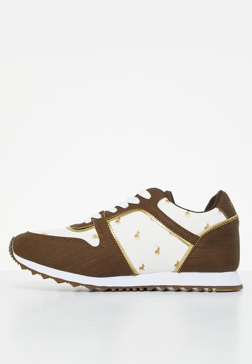 POLO - Colour block monogram sneaker - white