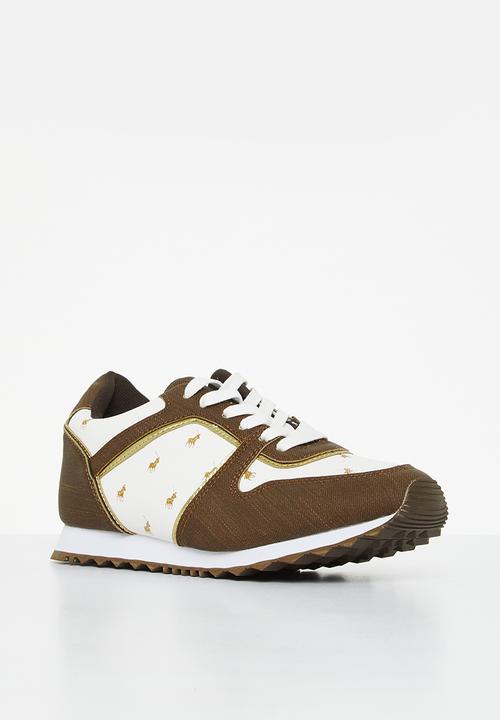 POLO - Colour block monogram sneaker - white