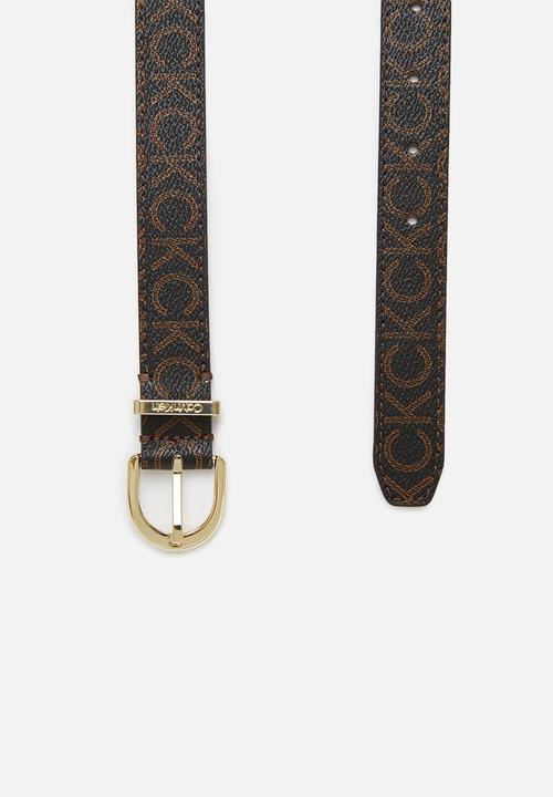 Calvin Klein - Ck must metal rnd belt mono - brown mono