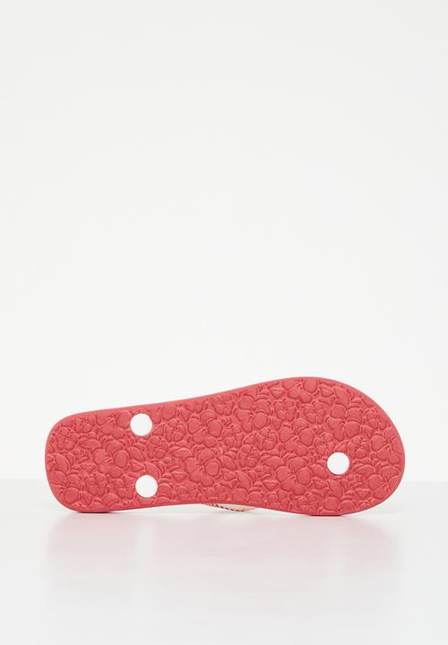 Roxy - Rg pebbles vii flip-flop - white & pink