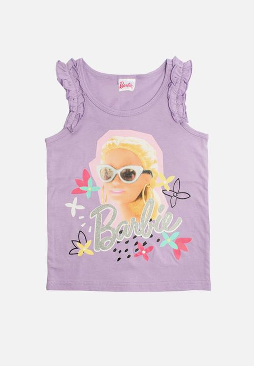 Character Group - Barbie 2 pack tee & vest - aqua/lilac