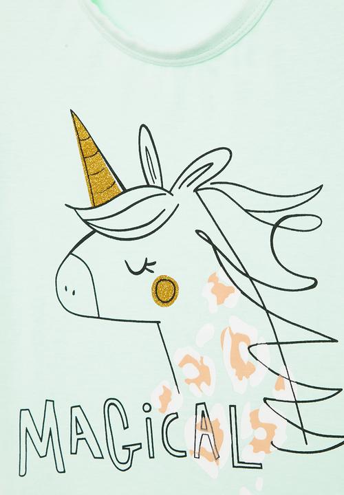 Pop Candy - Unicorn tee - aqua