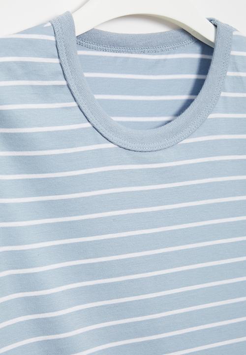 Pop Candy - Strip tee - blue & white
