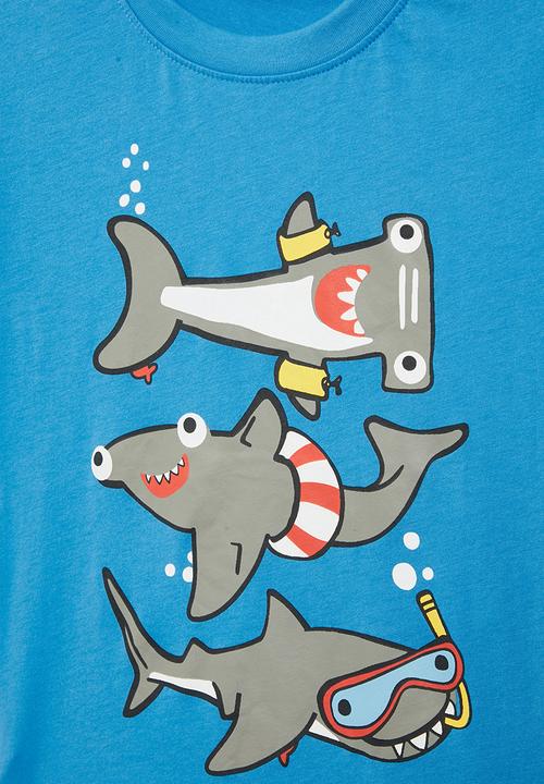 Pop Candy - Shark tee - blue