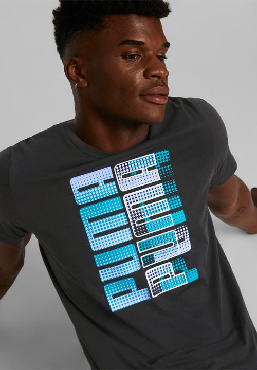 PUMA - Puma clash graphic tee - puma black