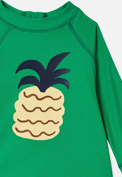 Cotton On - Freddie rash vest - toffee apple/tropical pineapple