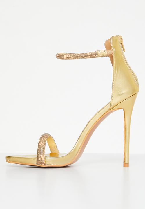 MILLA - Ryder ankle strap heel - gold